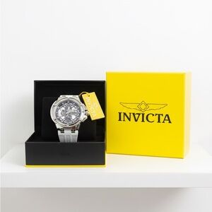 Invicta  Racing 46mm Plastic White Silver Dial VH6 Men's Watch